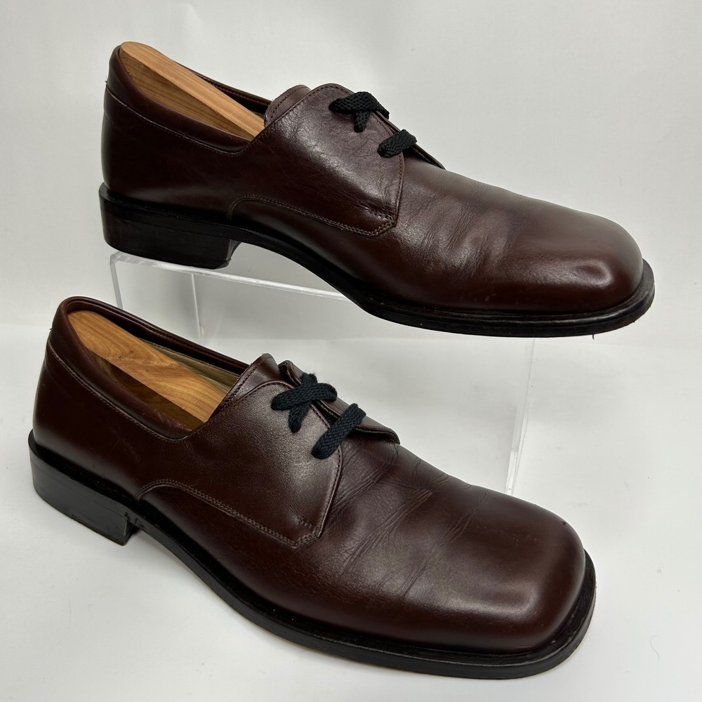 Florsheim Royal Imperial 98182 Made in Italy Plain Toe Derby Leather Sole Mens 8